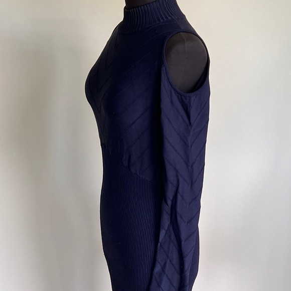 Manning Cartell Turtle Neck Navy Blue Maxi Dress Size Medium - Picture 6 of 14